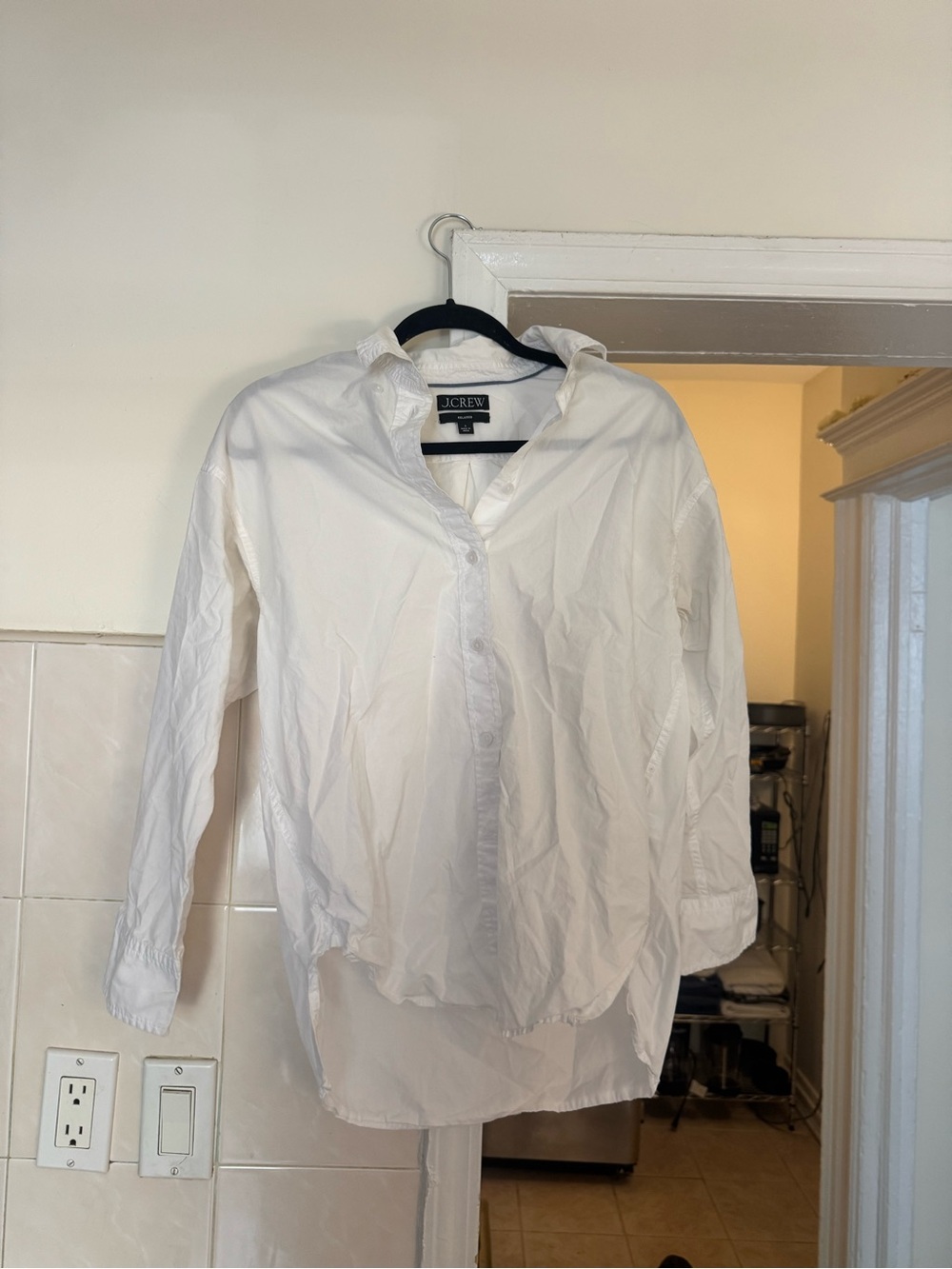 J. Crew White Button-Up Dress Shirt